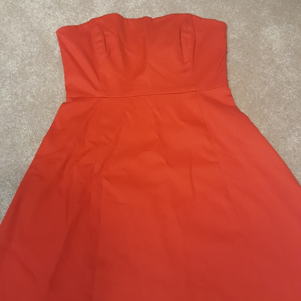 Banana Republic Red Strapless A Line Dress - Picture 3 of 7